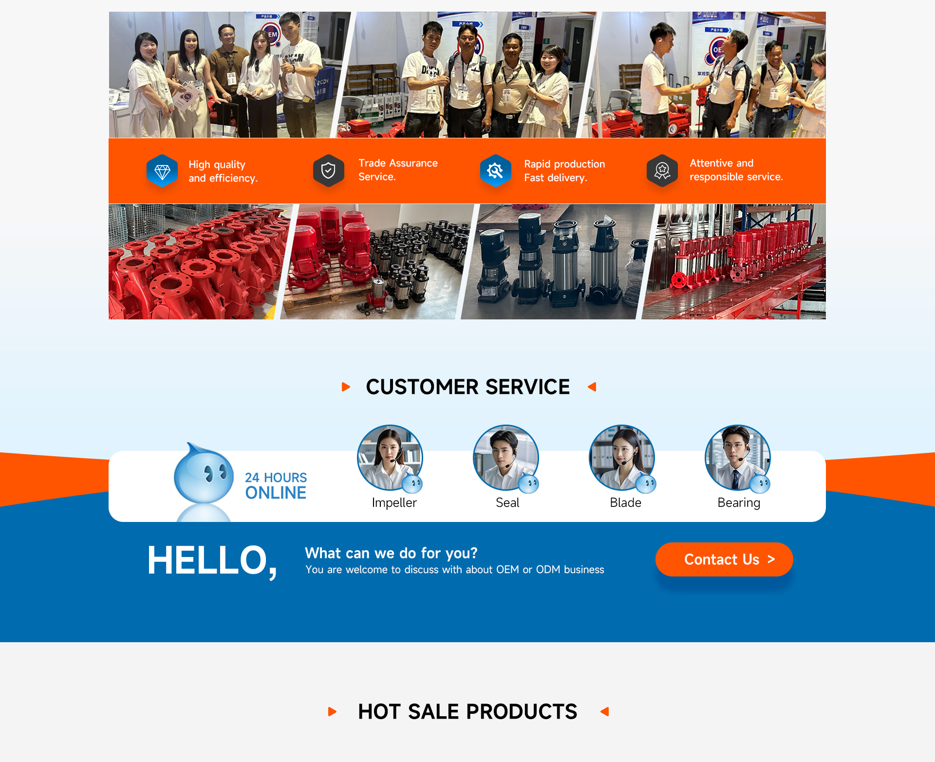 Customer service — 24 hours online — OEM / ODM